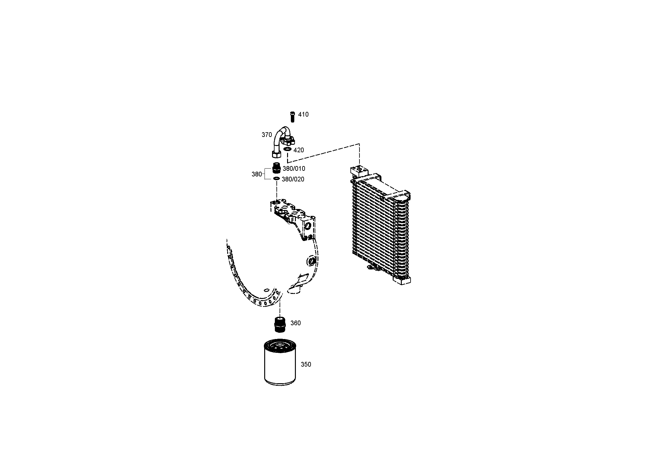 drawing for LIEBHERR GMBH 050041205 - INTAKE FILTER (figure 1)