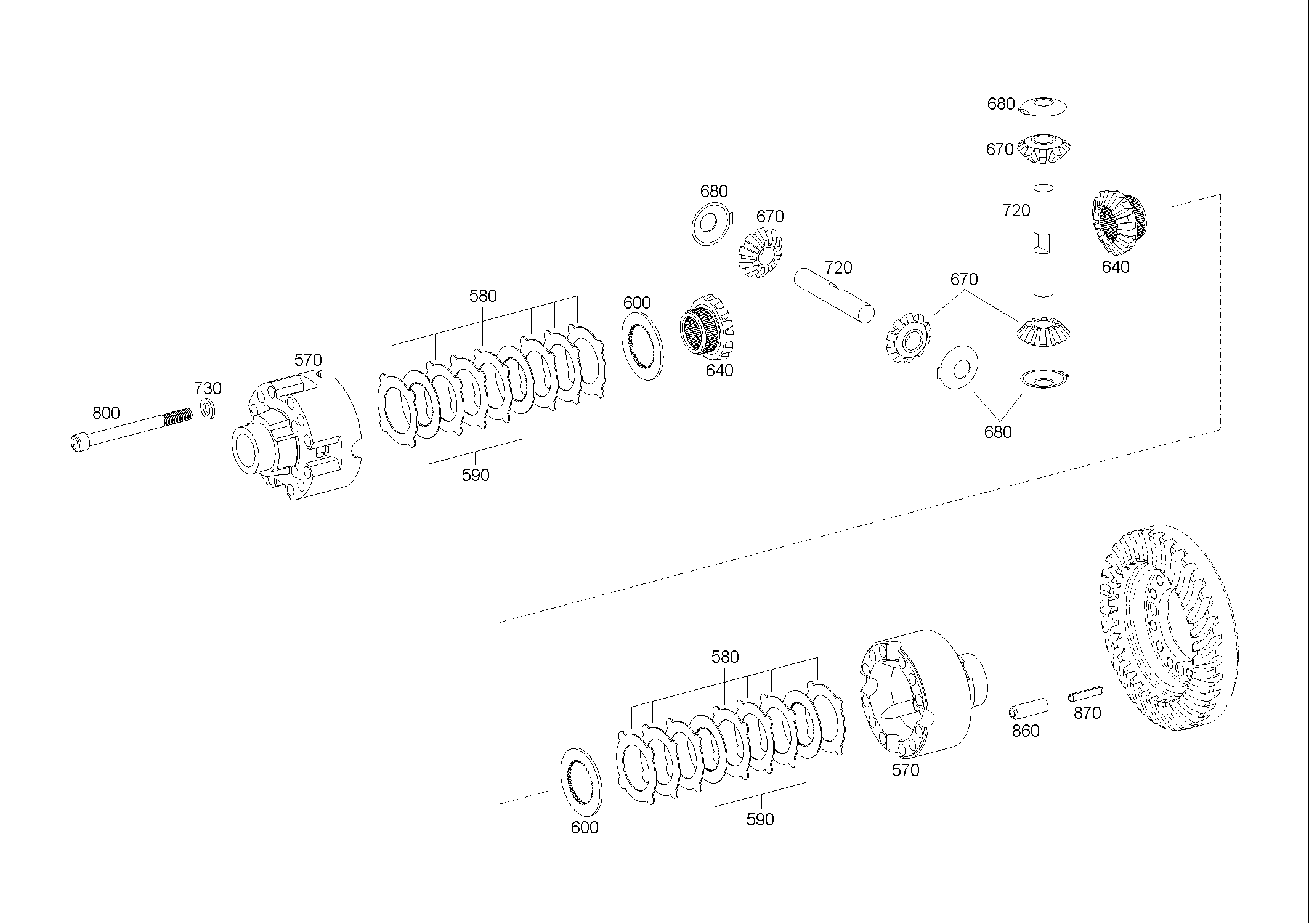 drawing for KOMATSU LTD. 7622772 - AXLE BEVEL GEAR (figure 3)