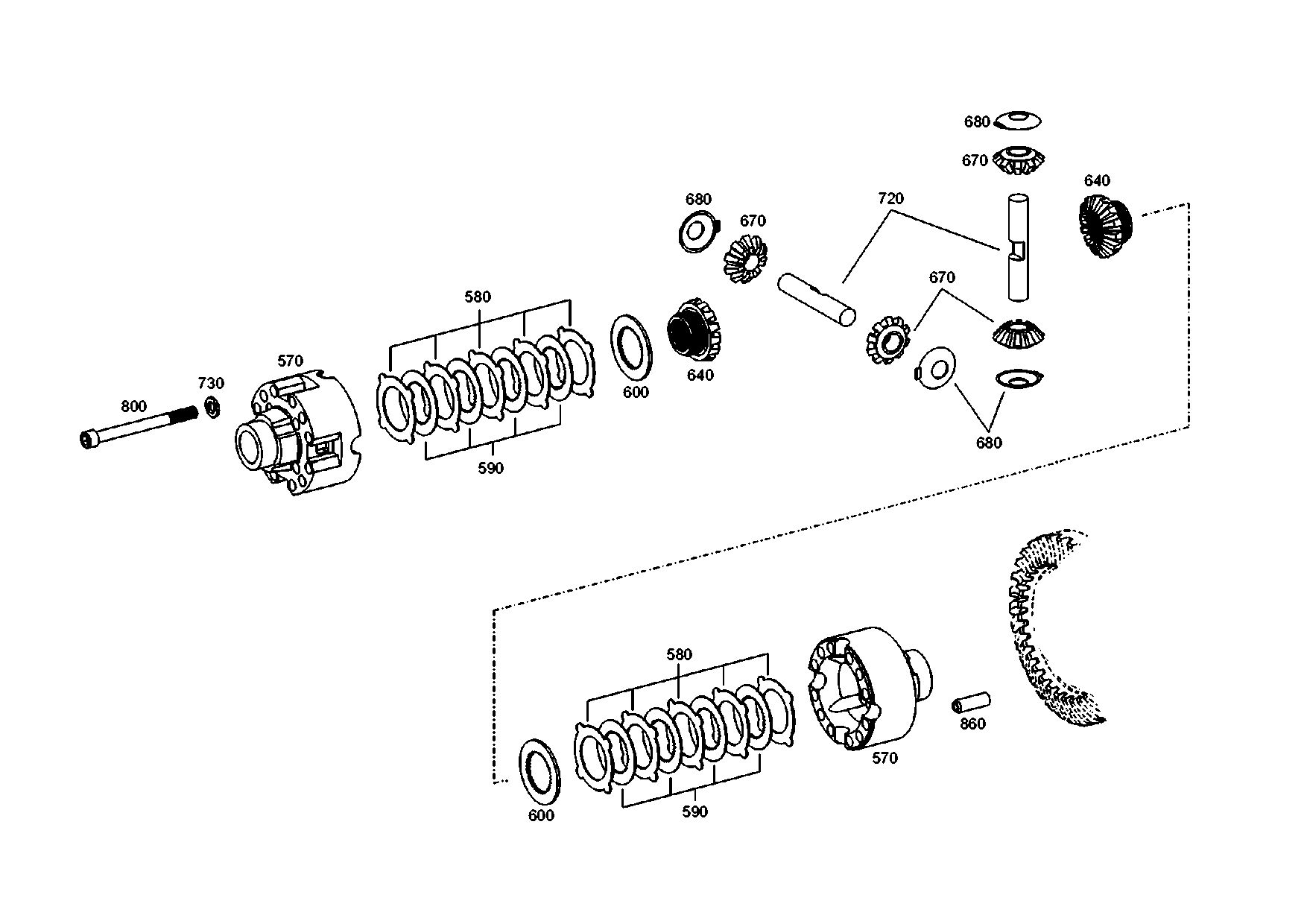 drawing for AGCO F198300020080 - DIFF.CASE (figure 1)