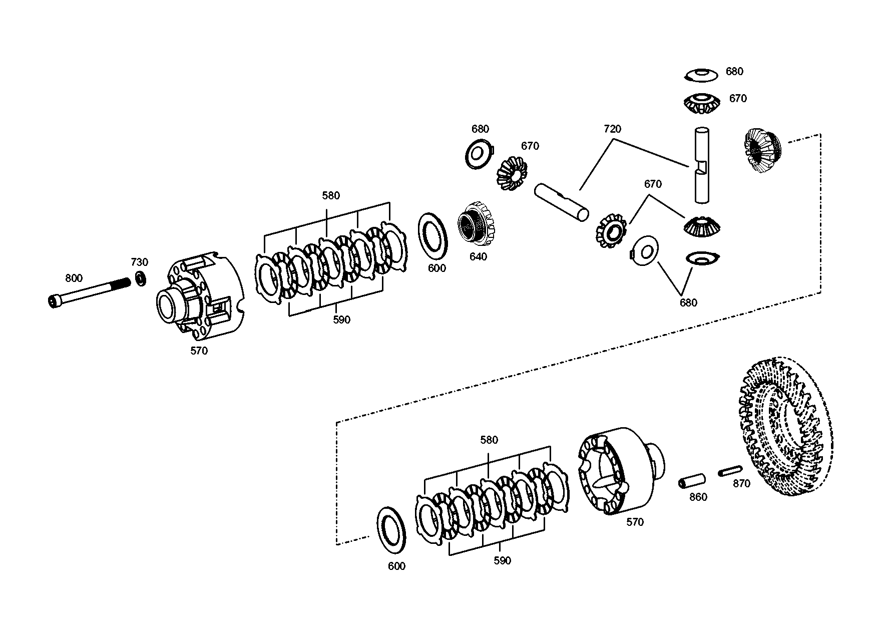 drawing for AGCO F117301020040 - DIFFERENTIAL BEVEL GEAR (figure 5)