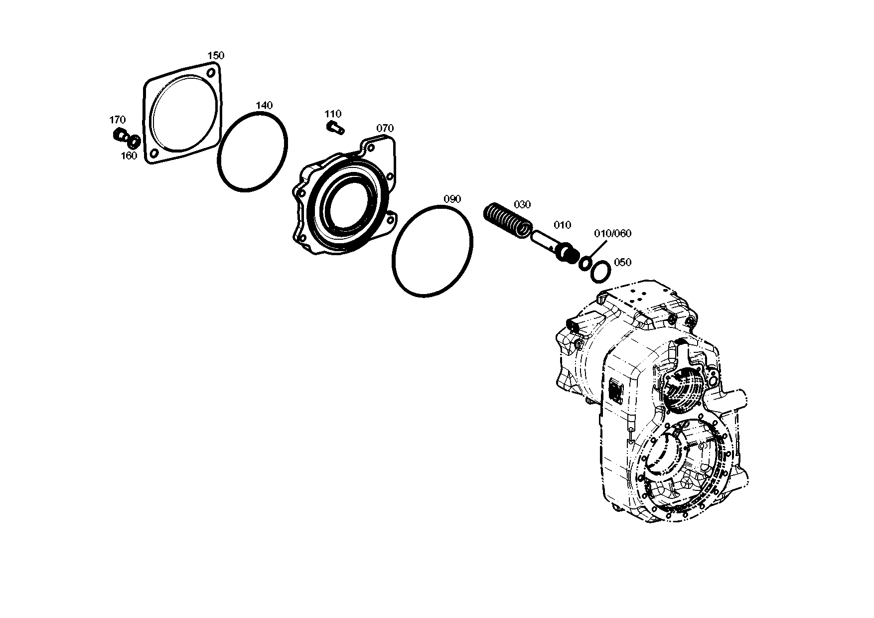 drawing for JOHN DEERE T354409 - GASKET (figure 1)