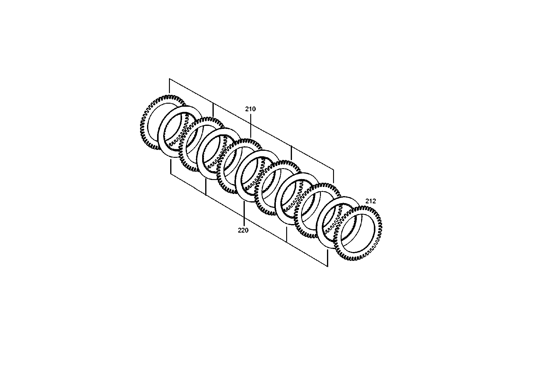 drawing for BERGMANN_MB 800230521900 - OUTER CLUTCH DISC (figure 1)
