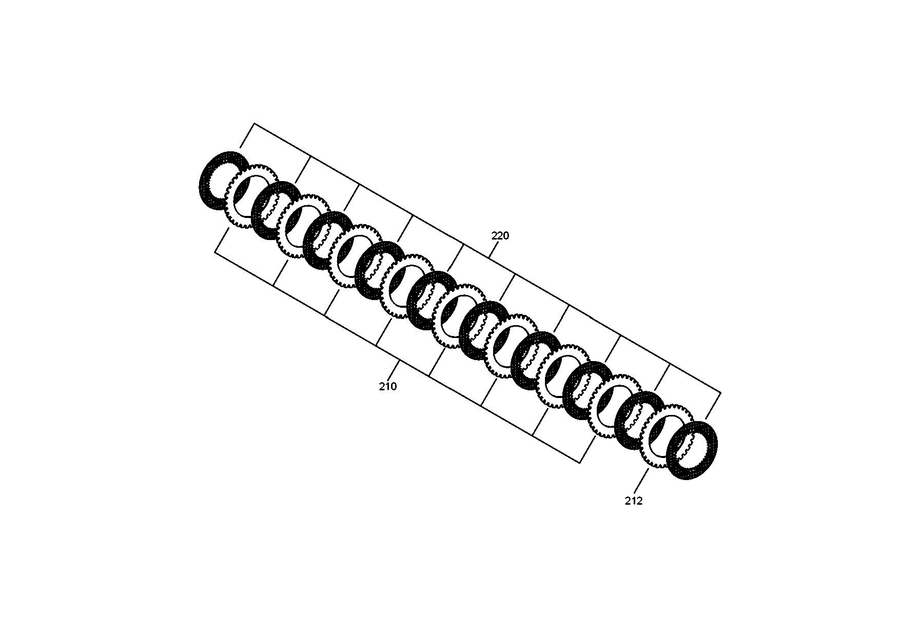 drawing for FUCHS-BAGGER GMBH + CO.KG 5904658725 - INNER CLUTCH DISK (figure 1)