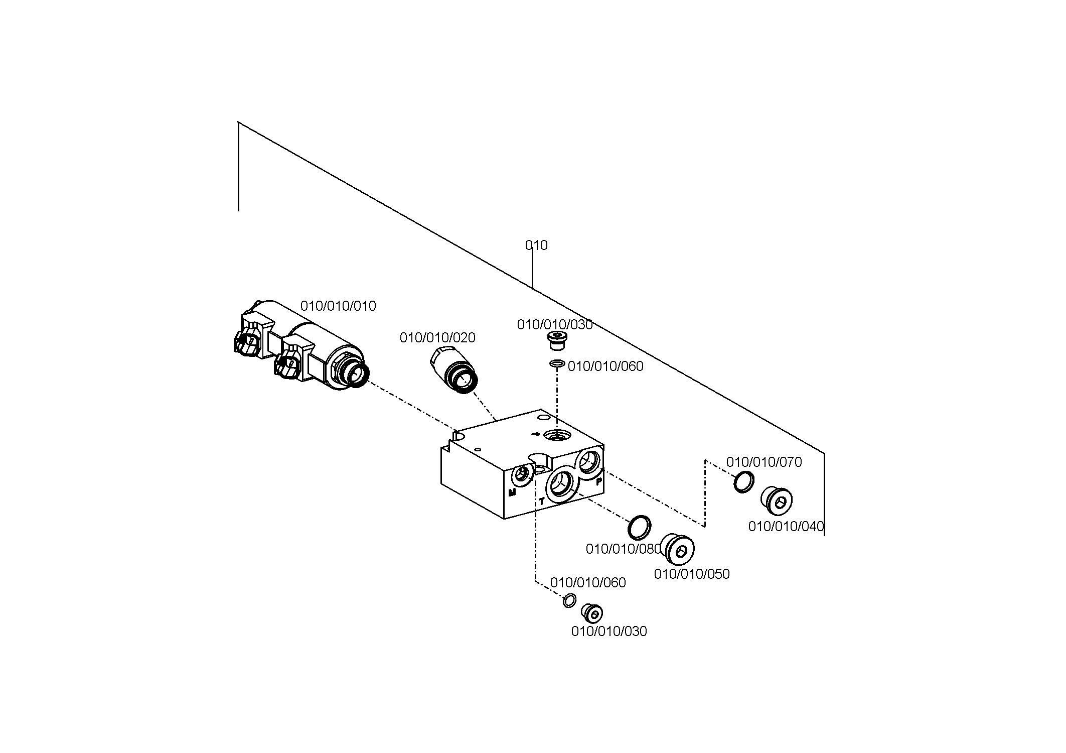 drawing for HYDREMA 7004364 - VALVE BLOCK (figure 2)