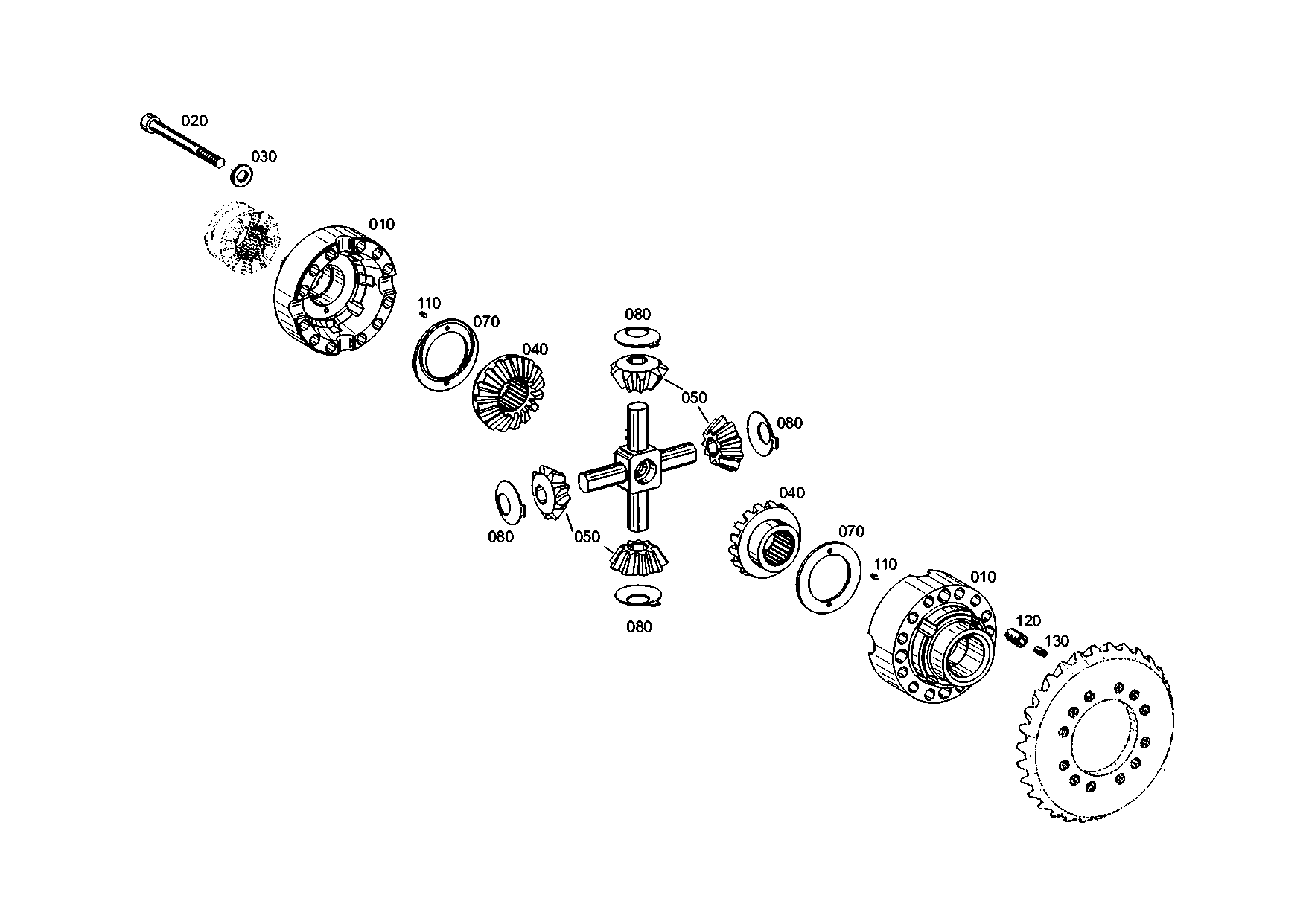 drawing for EVOBUS A0003535577 - THRUST WASHER (figure 1)