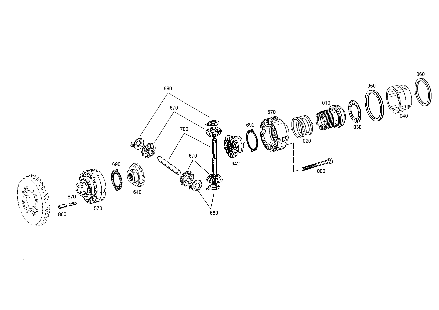 drawing for CUKUROVA T159348 - AXLE BEVEL GEAR (figure 3)