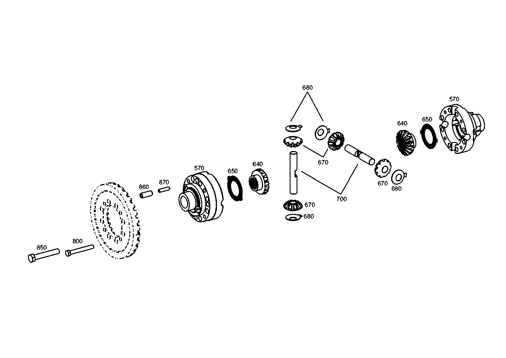 drawing for VOLVO VOE14586752 - DIFFERENTIAL AXLE (figure 4)