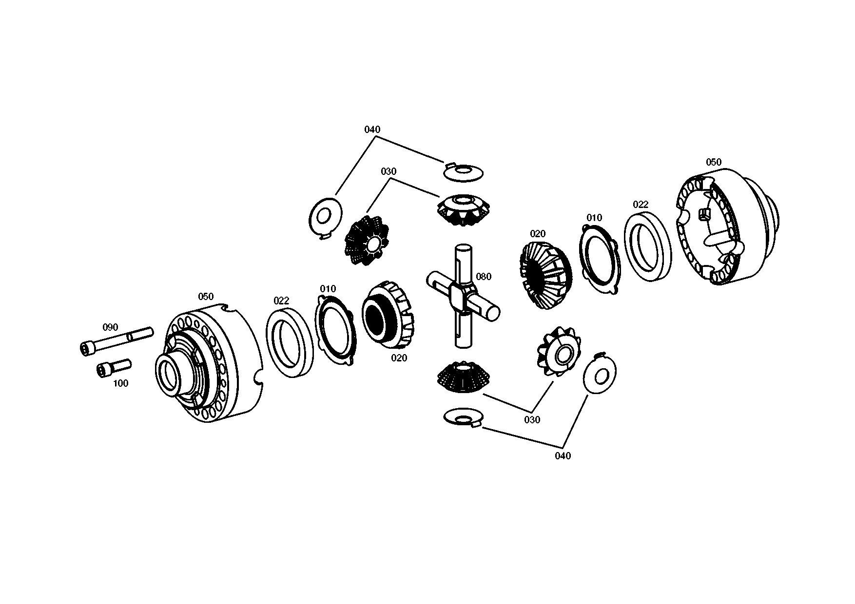 drawing for LIEBHERR GMBH 7026414 - DIFFERENTIAL (figure 1)
