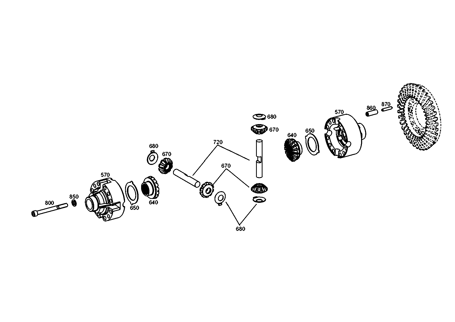 drawing for CATERPILLAR INC. 029257 - AXLE BEVEL GEAR (figure 3)