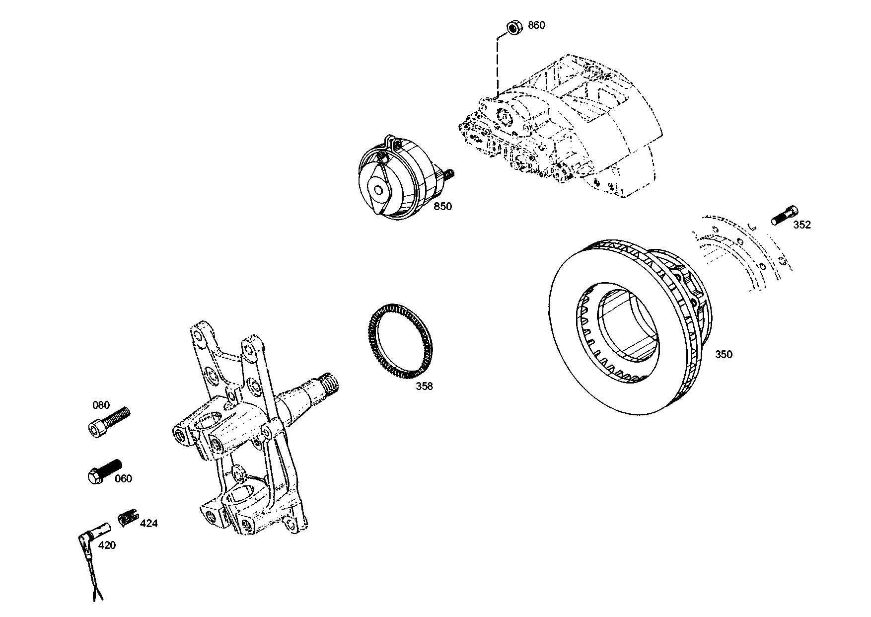 drawing for EVOBUS A0004210312 - BRAKE DISC (figure 3)