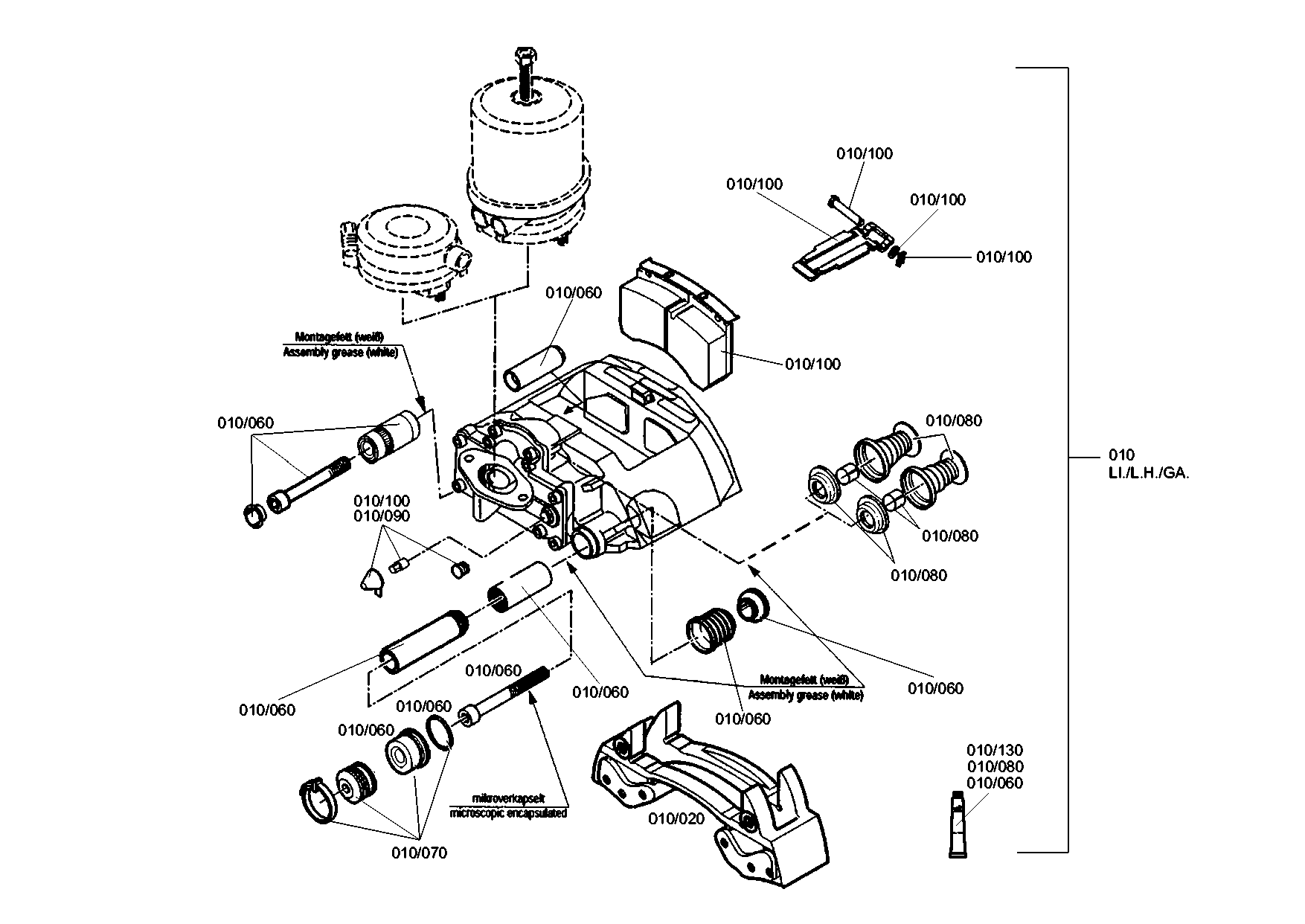 drawing for EVOBUS A0064301201 - BRAKE CYLINDER (figure 2)