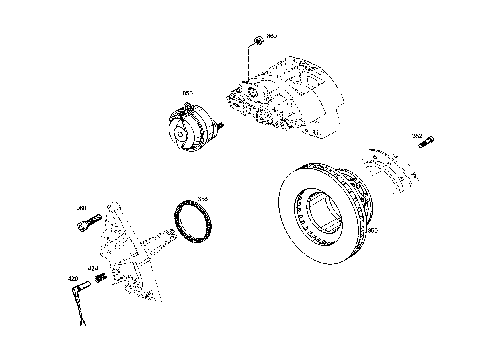 drawing for EVOBUS A0064301201 - BRAKE CYLINDER (figure 3)