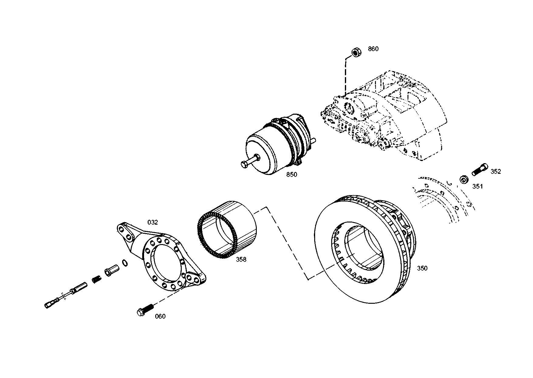 drawing for EVOBUS 82850005870 - BRAKE CYLINDER (figure 3)