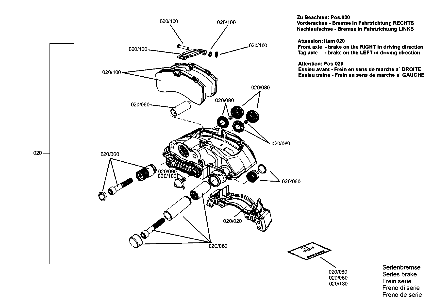 drawing for MAN 36.50804-6037 - BRAKE CALIPER (figure 2)