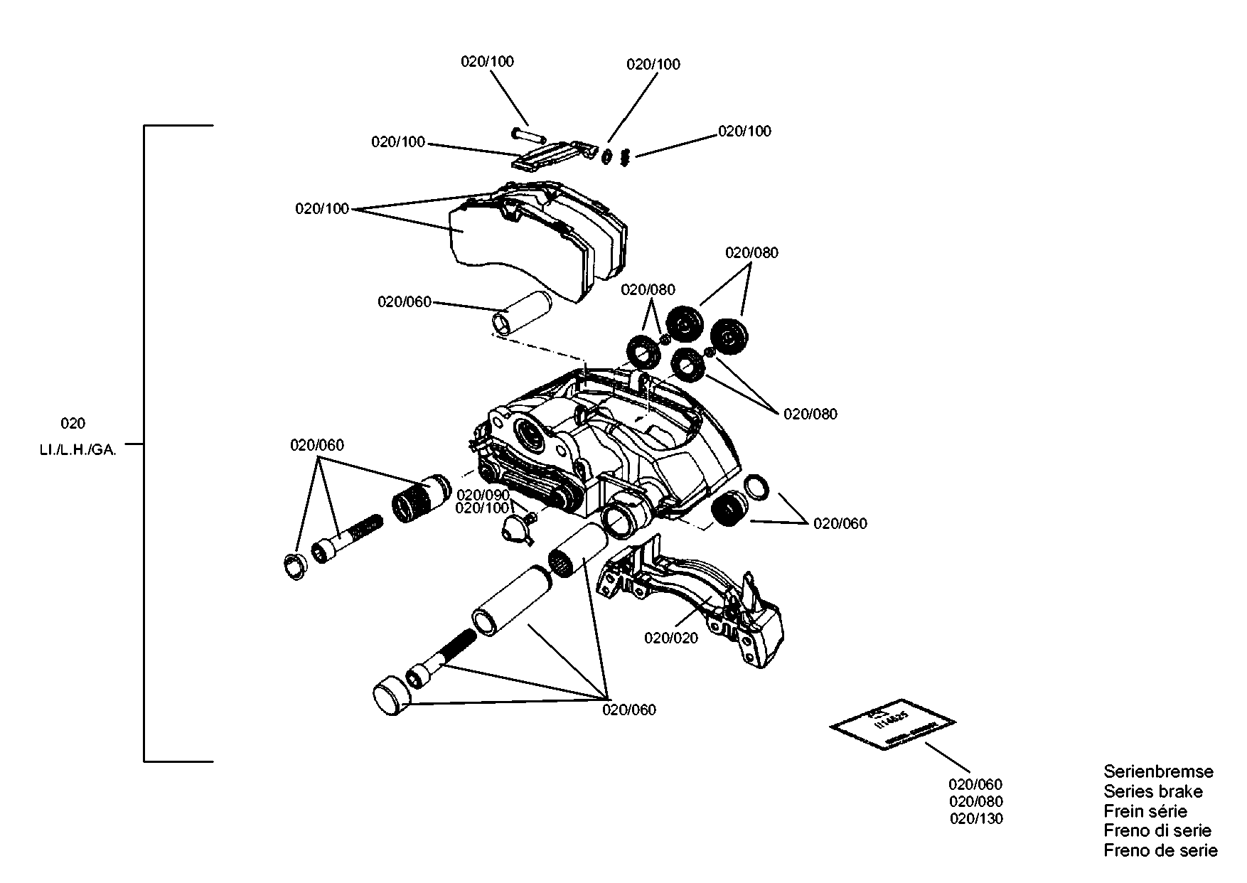 drawing for MAN 36.50804-6037 - BRAKE CALIPER (figure 5)