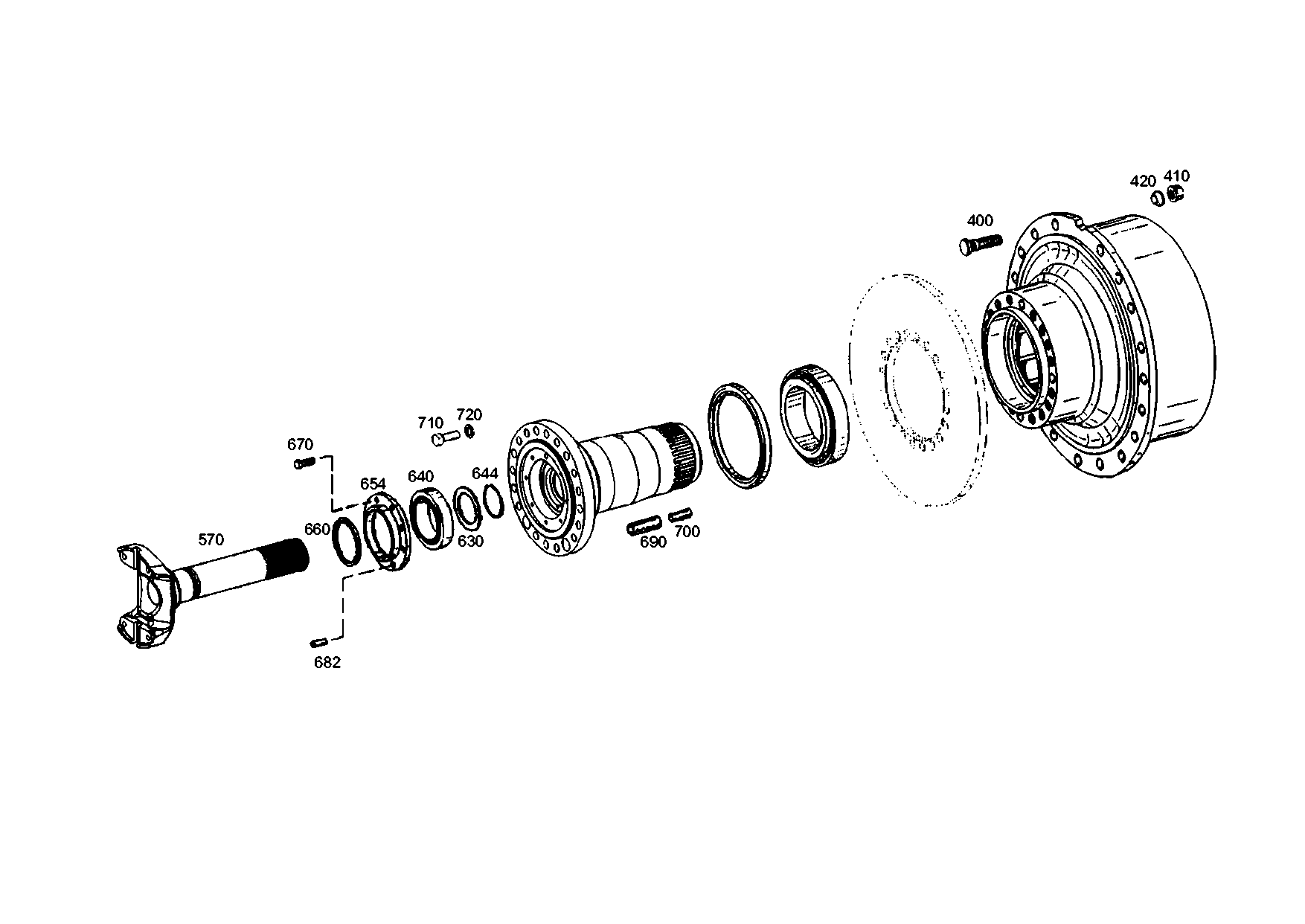 drawing for IVECO 98134658AS - FLANGE SHAFT (figure 3)