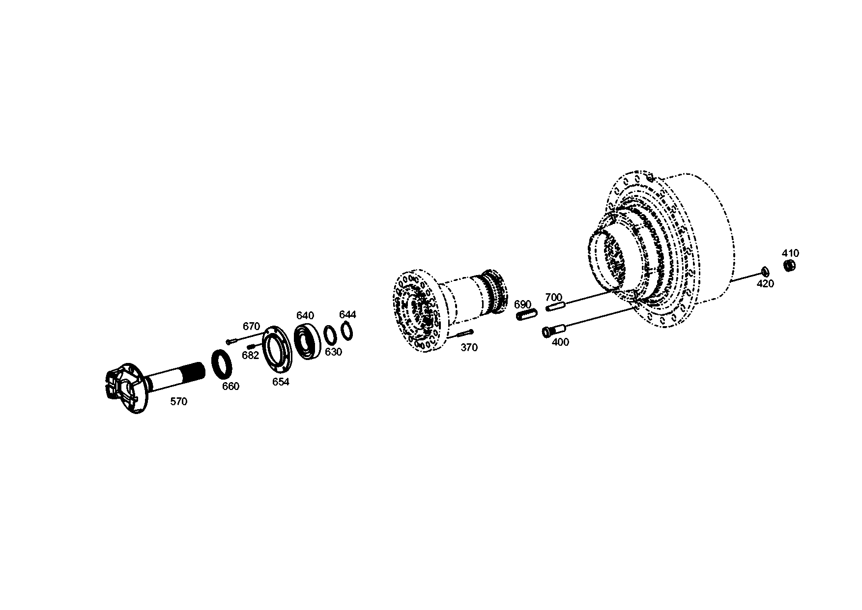 drawing for IVECO 98134658AS - FLANGE SHAFT (figure 5)
