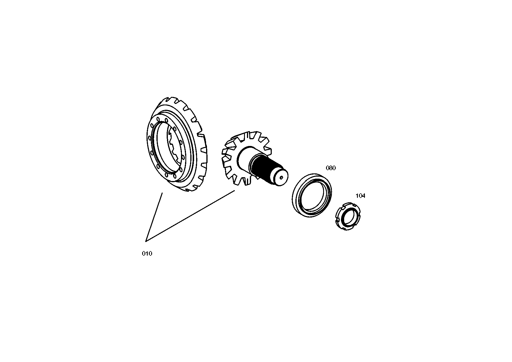 drawing for IVECO 42569331 - BEVEL GEAR SET (figure 2)