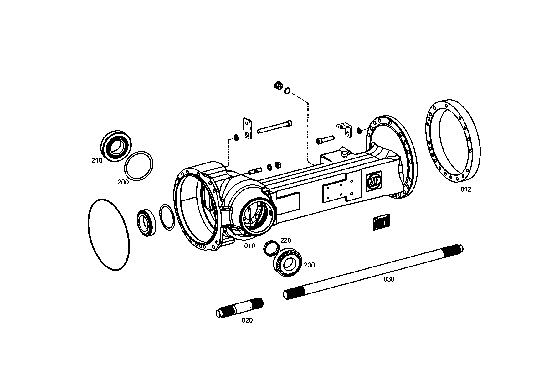 drawing for EVOBUS A0003530535 - STUB SHAFT (figure 1)