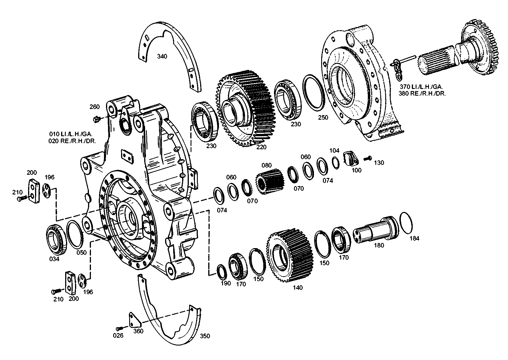 drawing for AGCO F743300021590 - AXIAL ROLLER RING
