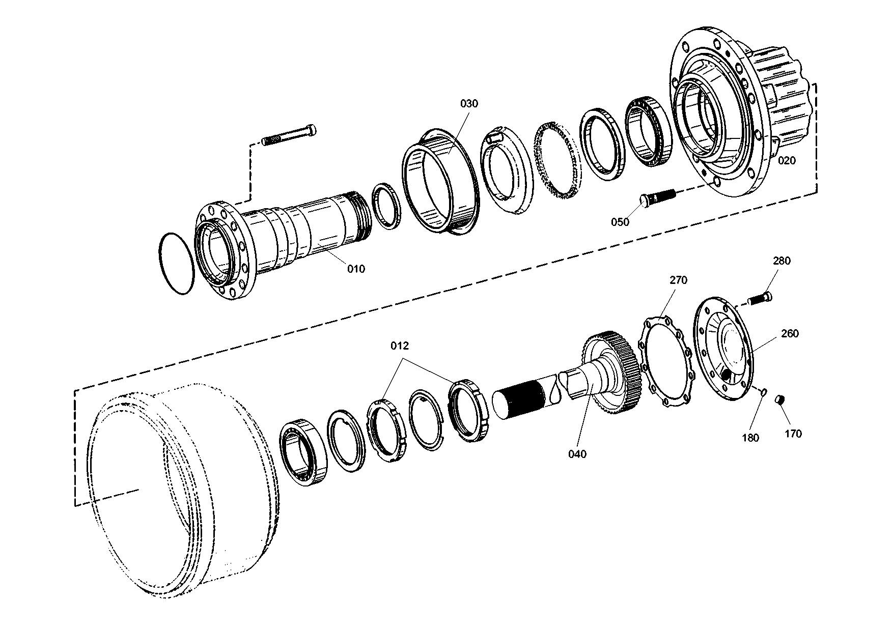 drawing for MAN 36.35403-0003 - HUB CARRIER (figure 1)