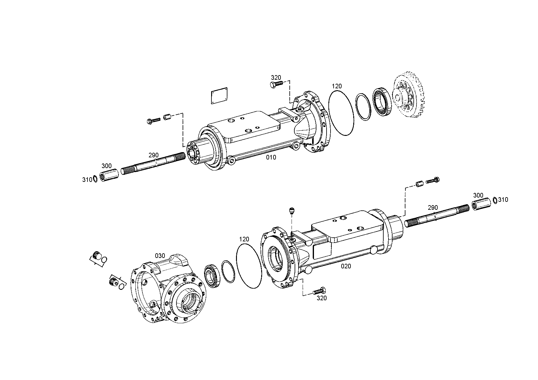 drawing for VOLVO ZM 2910166 - AXLE DR.HOUSING (figure 1)