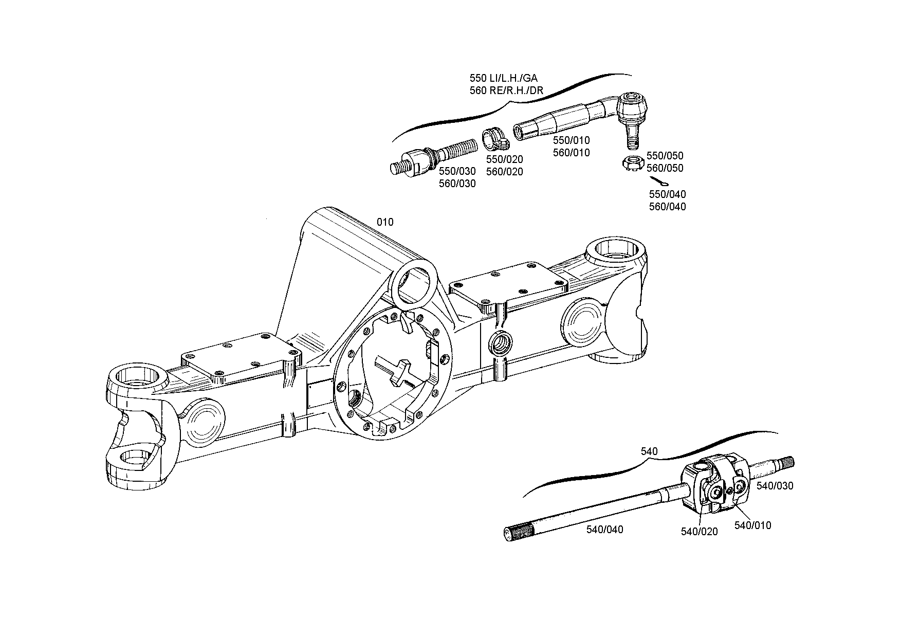 drawing for CNH NEW HOLLAND 72108523 - FORK SHAFT (figure 1)