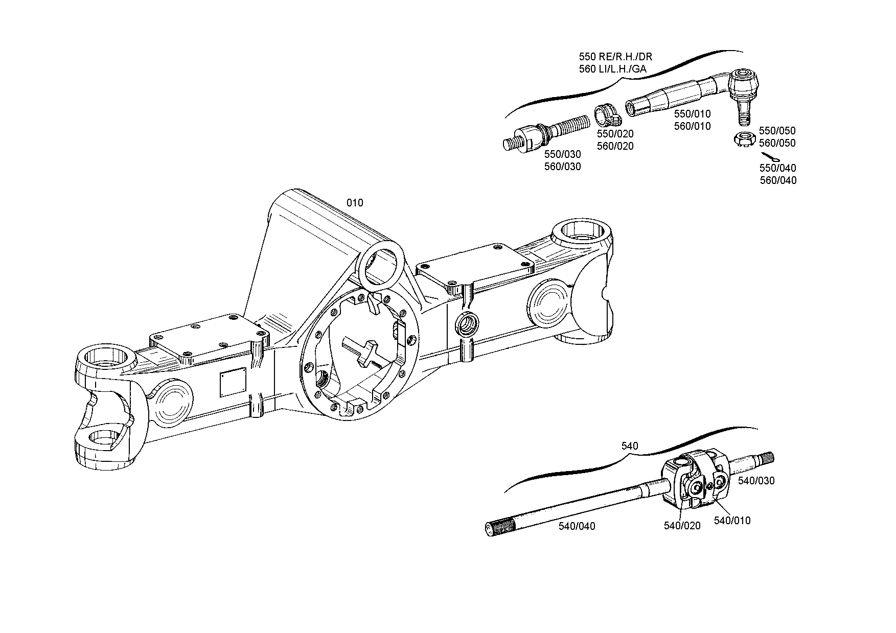 drawing for LIEBHERR GMBH 7024613 - CENTRAL PIECE (figure 1)