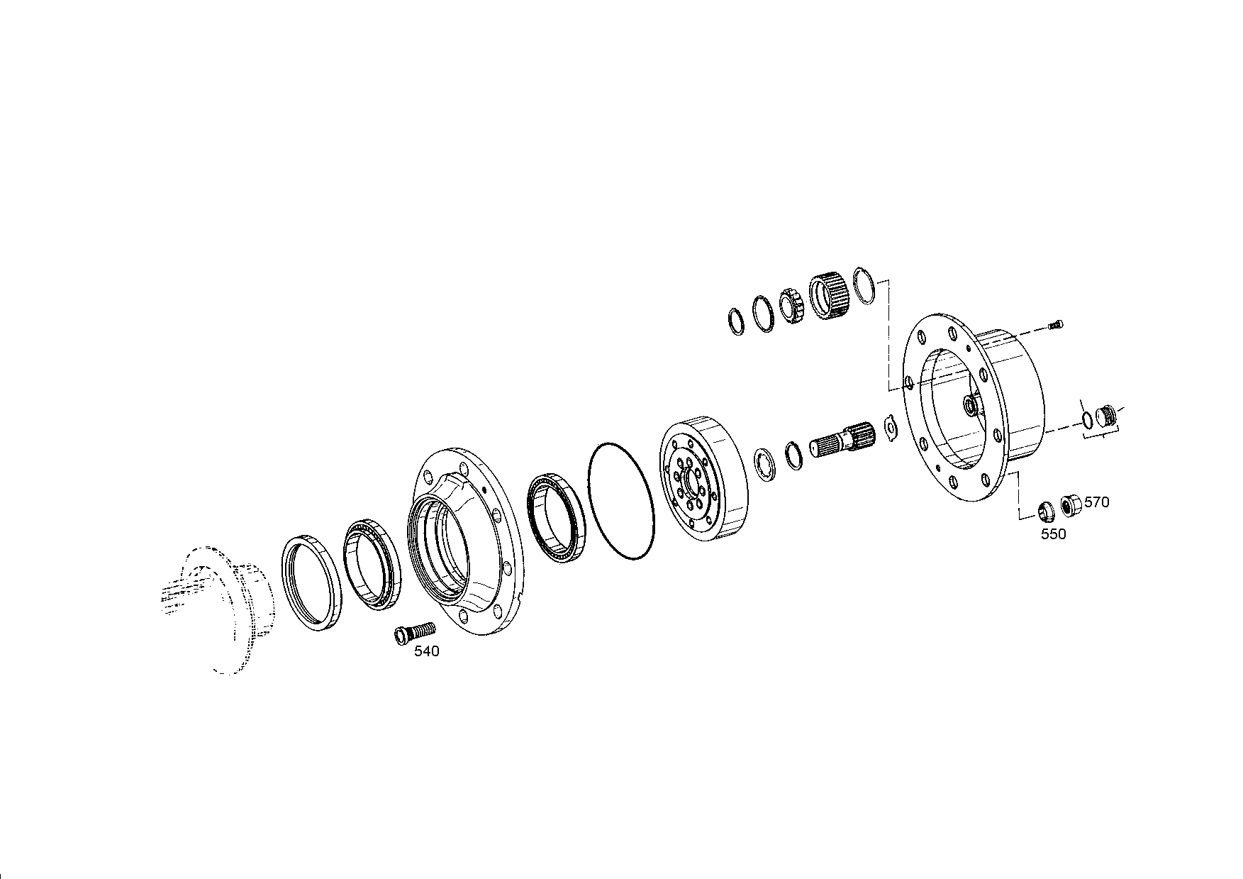 drawing for BOMAG 05585149 - WHEEL STUD (figure 1)