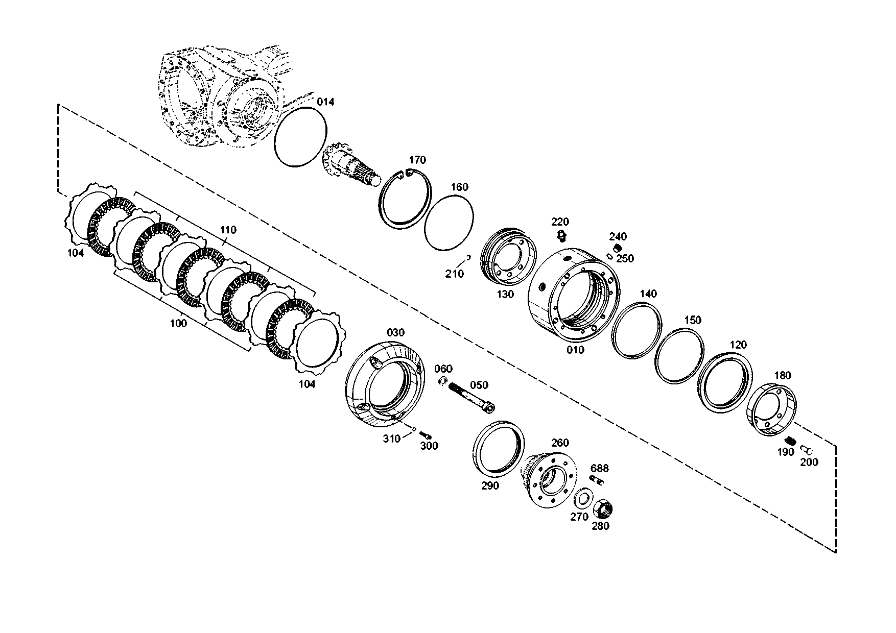 drawing for HAMM AG 01280171 - OUTER CLUTCH DISK (figure 1)