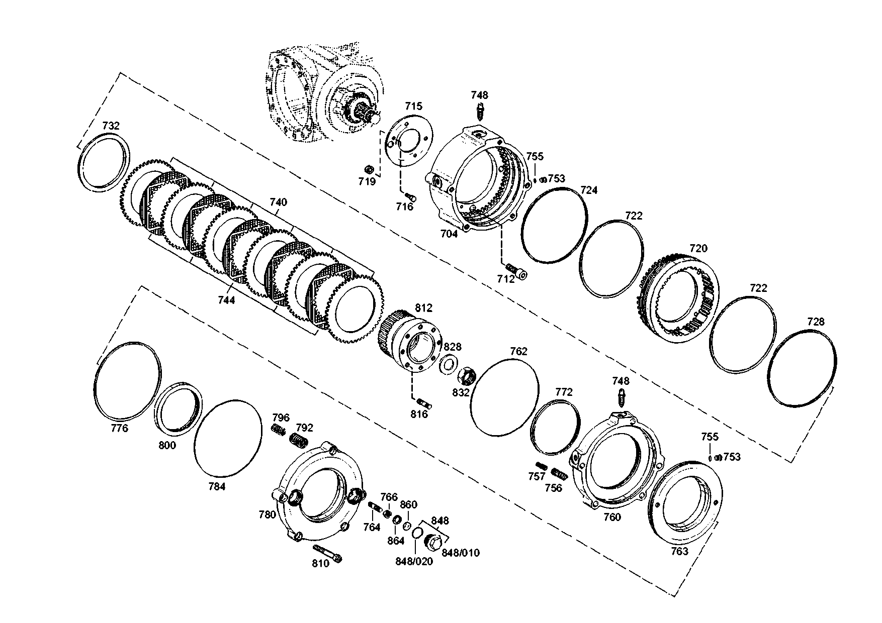 drawing for BERGMANN_MB 800230534900 - FOUR-LIP RING (figure 1)