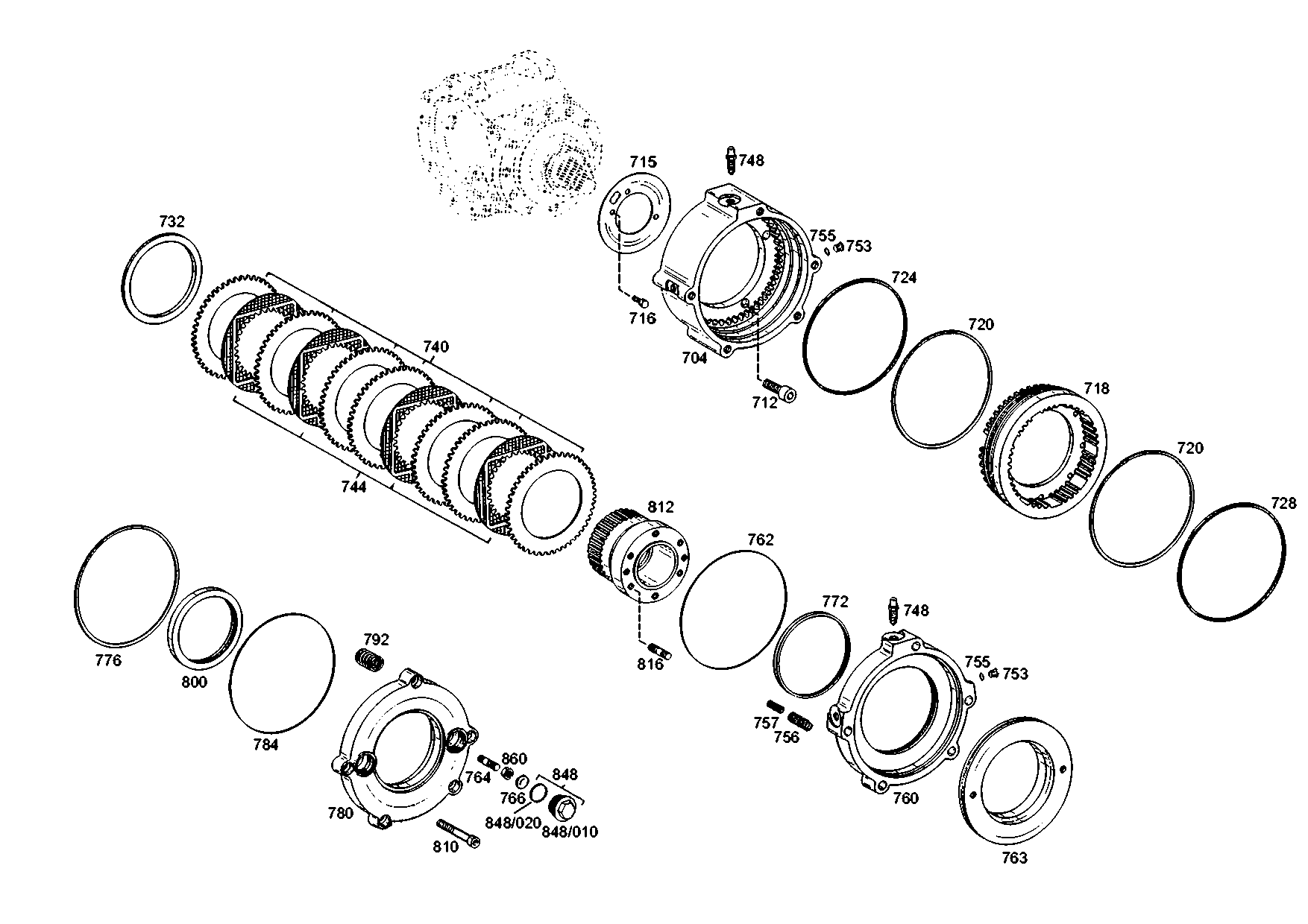drawing for BERGMANN_MB 800230521900 - OUTER CLUTCH DISC (figure 4)
