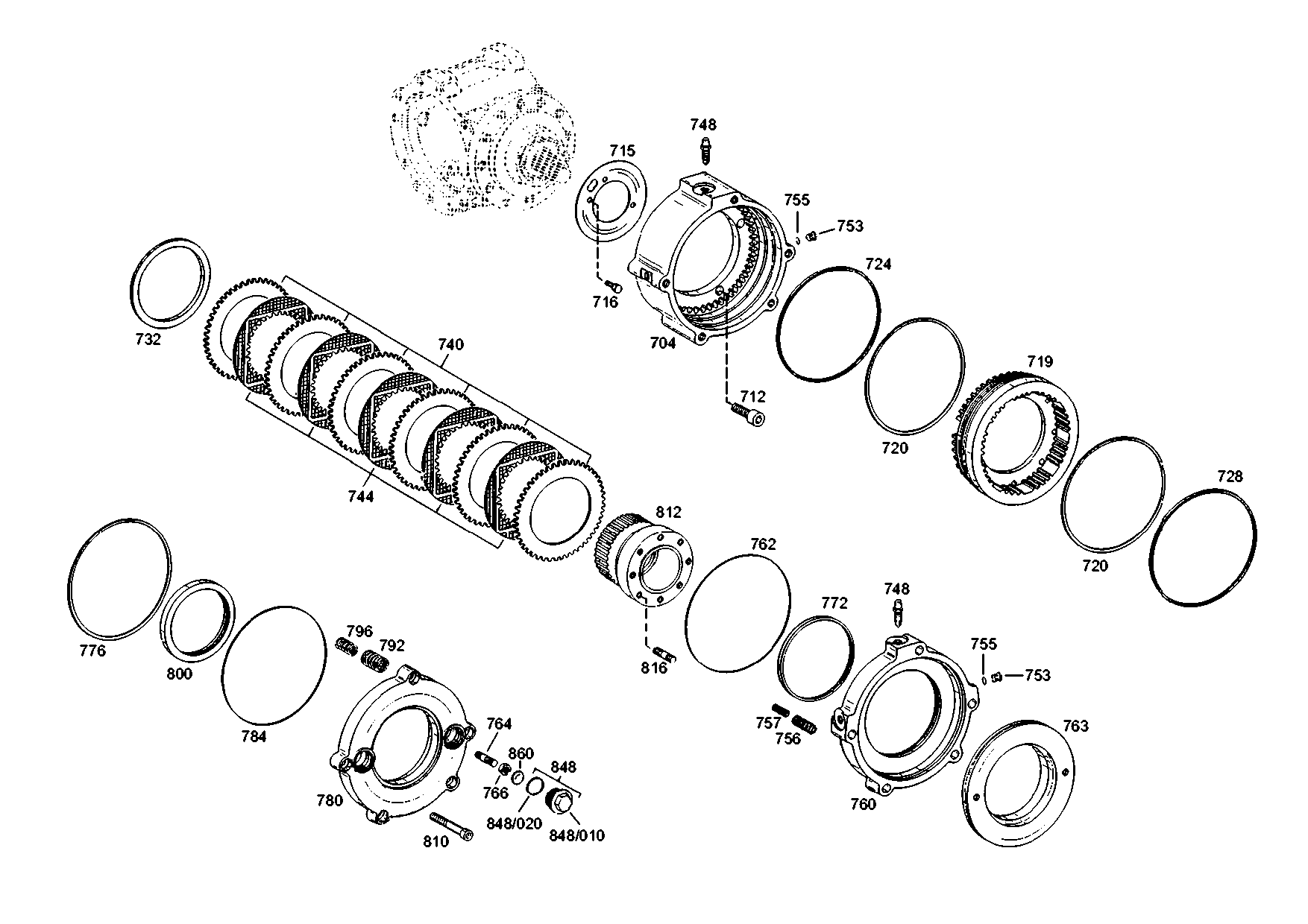 drawing for SCHAEFFER 070-690-228 - O.CLUTCH DISC (figure 5)