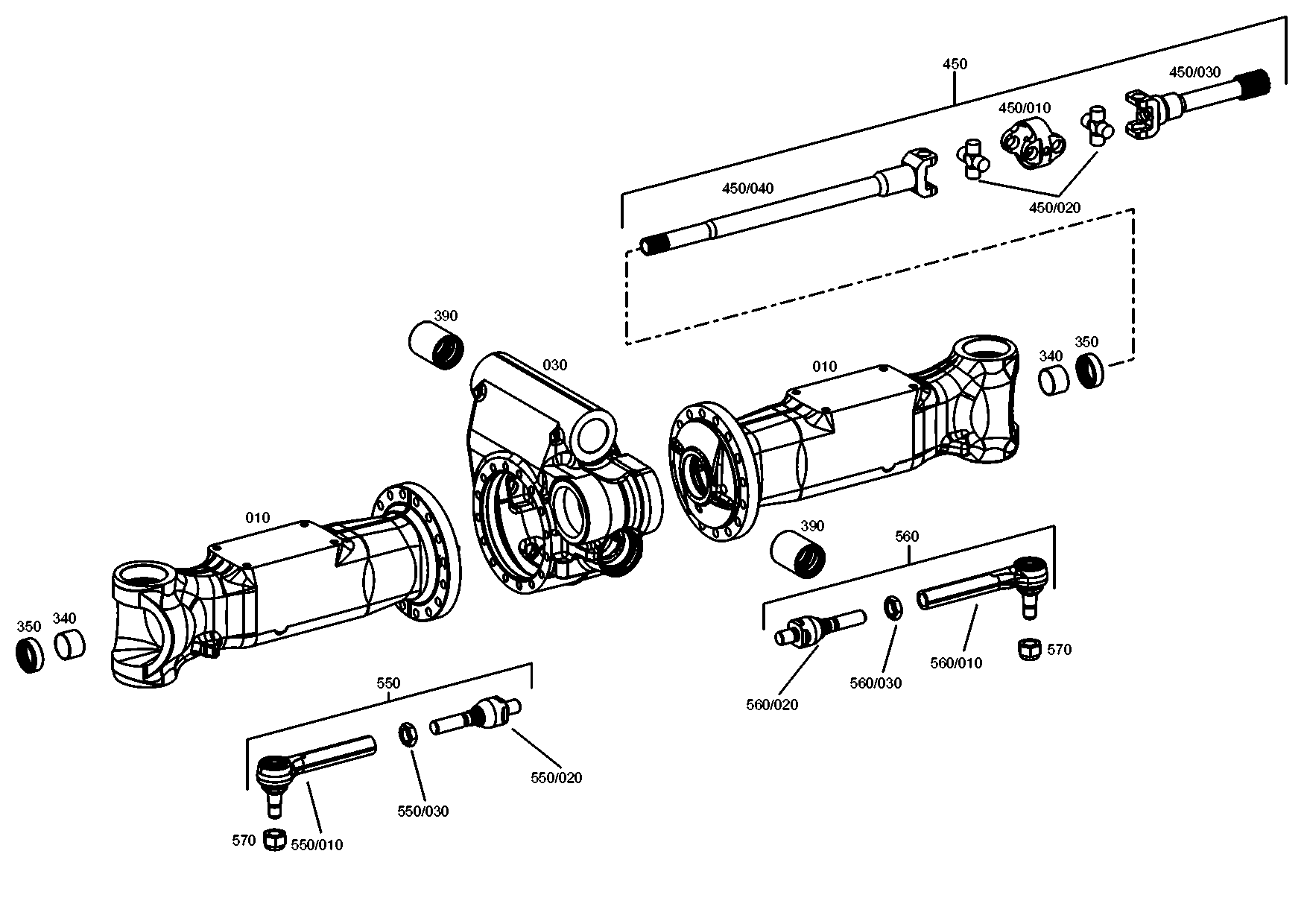 drawing for JOHN DEERE 0501214028 - DOUBLE JOINT (figure 1)