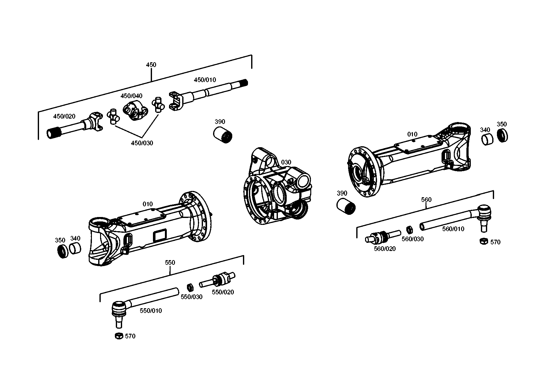 drawing for CNH NEW HOLLAND 84476713 - UNIVERSAL SHAFT (figure 1)