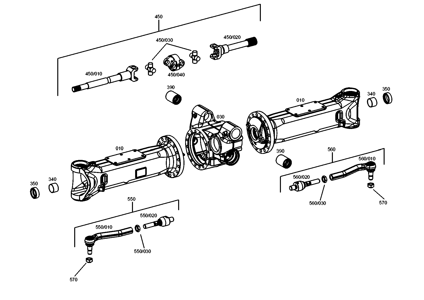 drawing for CNH NEW HOLLAND 84514754 - UNIVERSAL SHAFT (figure 1)