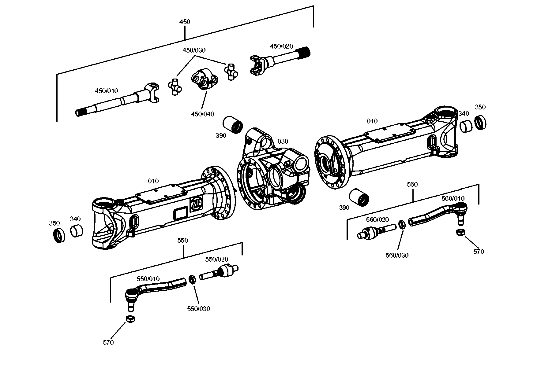 drawing for CNH NEW HOLLAND 84514754 - UNIVERSAL SHAFT (figure 2)