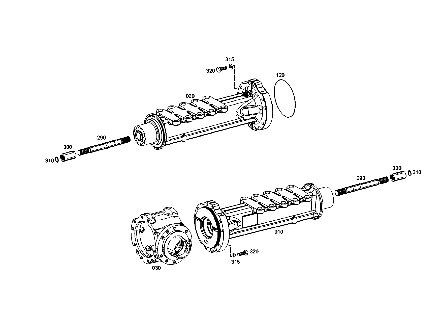 drawing for CNH NEW HOLLAND 5904658546 - AXLE DR.HOUSING (figure 4)