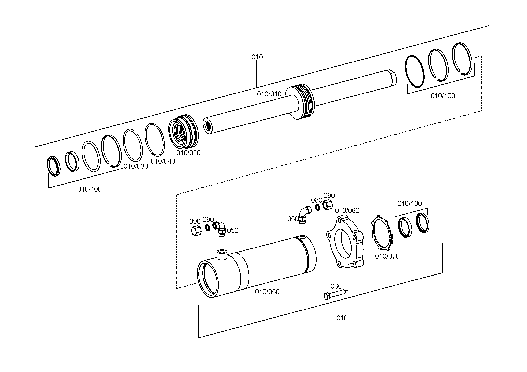 drawing for MAFI Transport-Systeme GmbH 000,902,1223 - STEERING CYLINDER (figure 1)