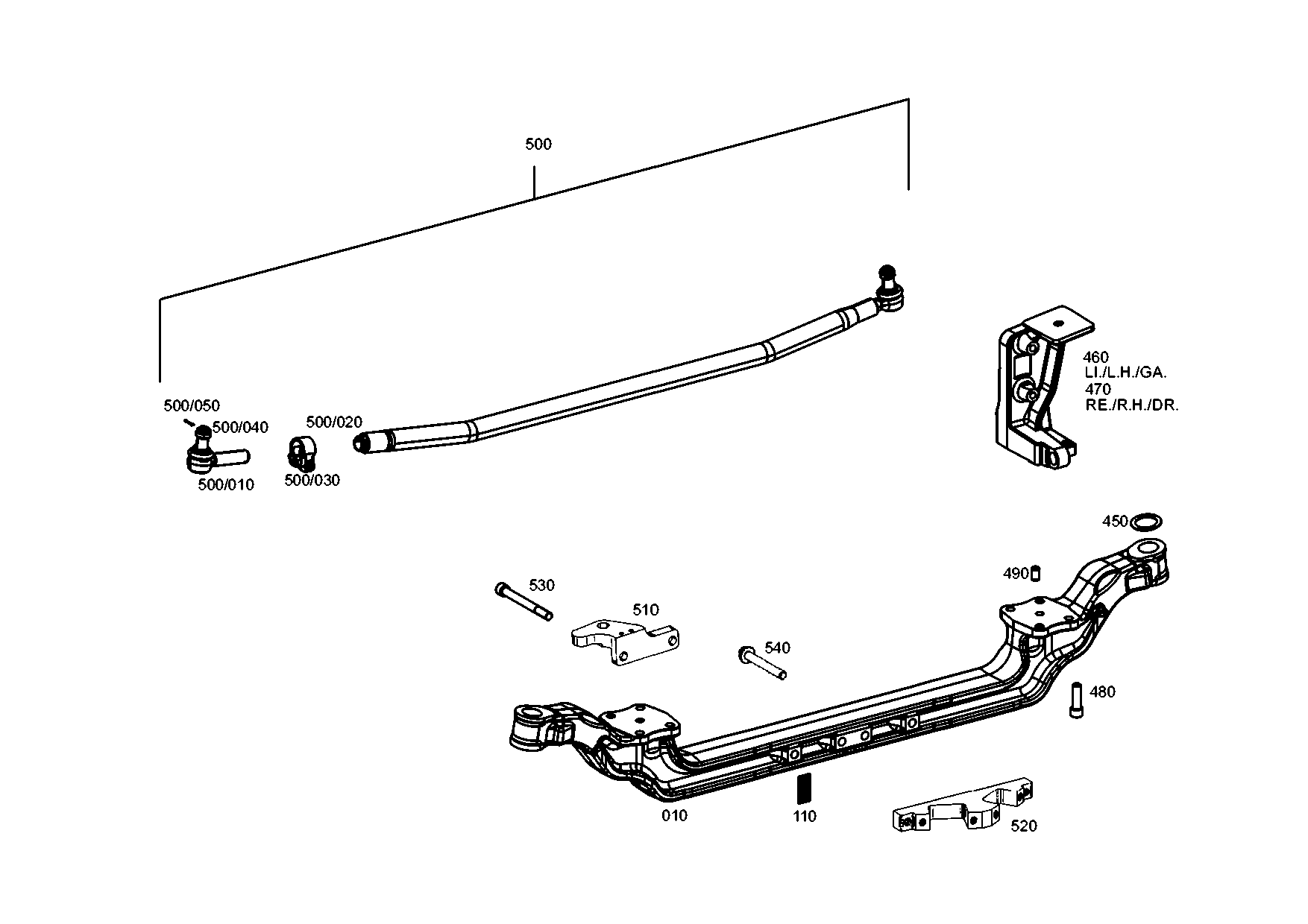 drawing for EVOBUS A0003310163 - BRACKET (figure 1)
