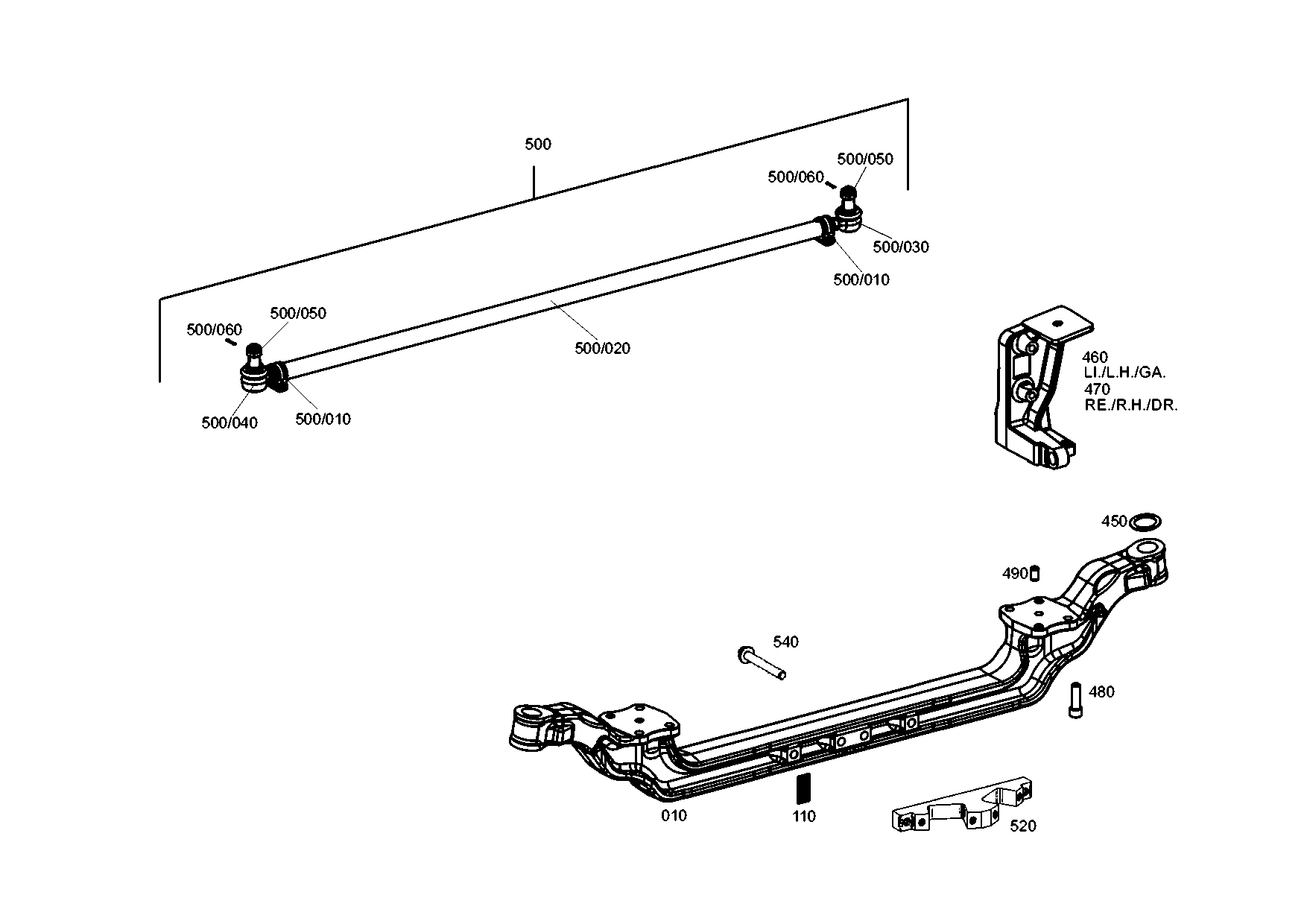 drawing for EVOBUS A0003310163 - BRACKET (figure 2)