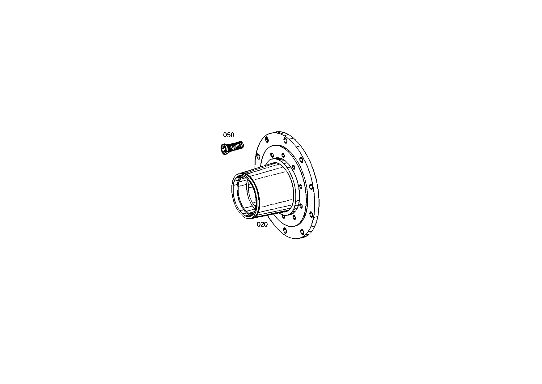 drawing for EVOBUS A0002820274 - WHEEL STUD (figure 1)