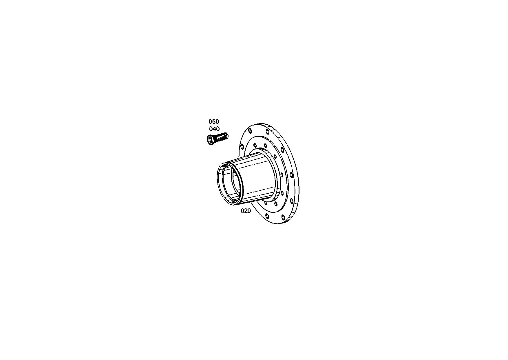 drawing for EVOBUS A0002820274 - WHEEL STUD (figure 2)