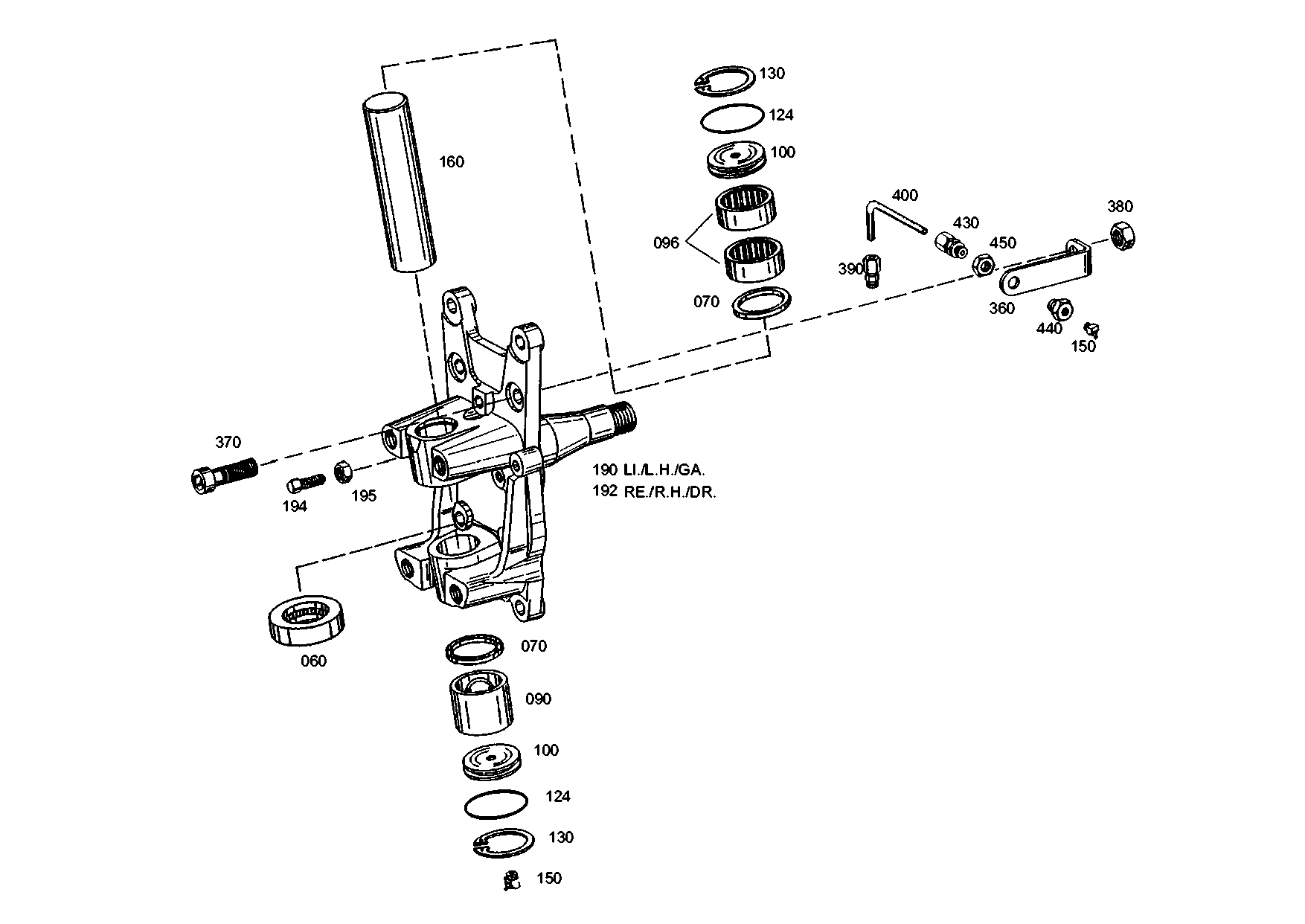 drawing for MAN N1.01101-5490 - STEERING KNUCKLE (figure 1)