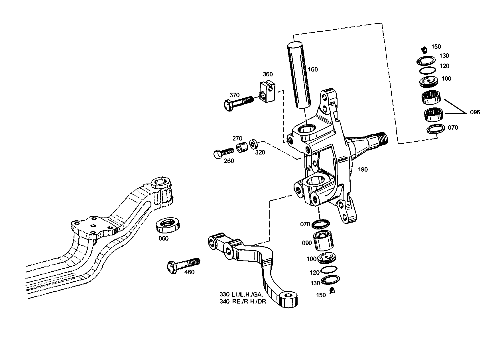 drawing for EVOBUS A0003380705 - TRACK LEVER (figure 3)