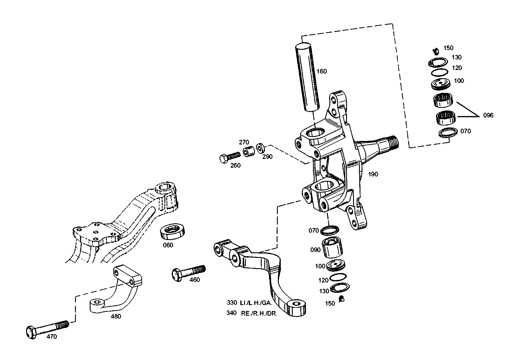 drawing for EVOBUS A0003380705 - TRACK LEVER (figure 5)