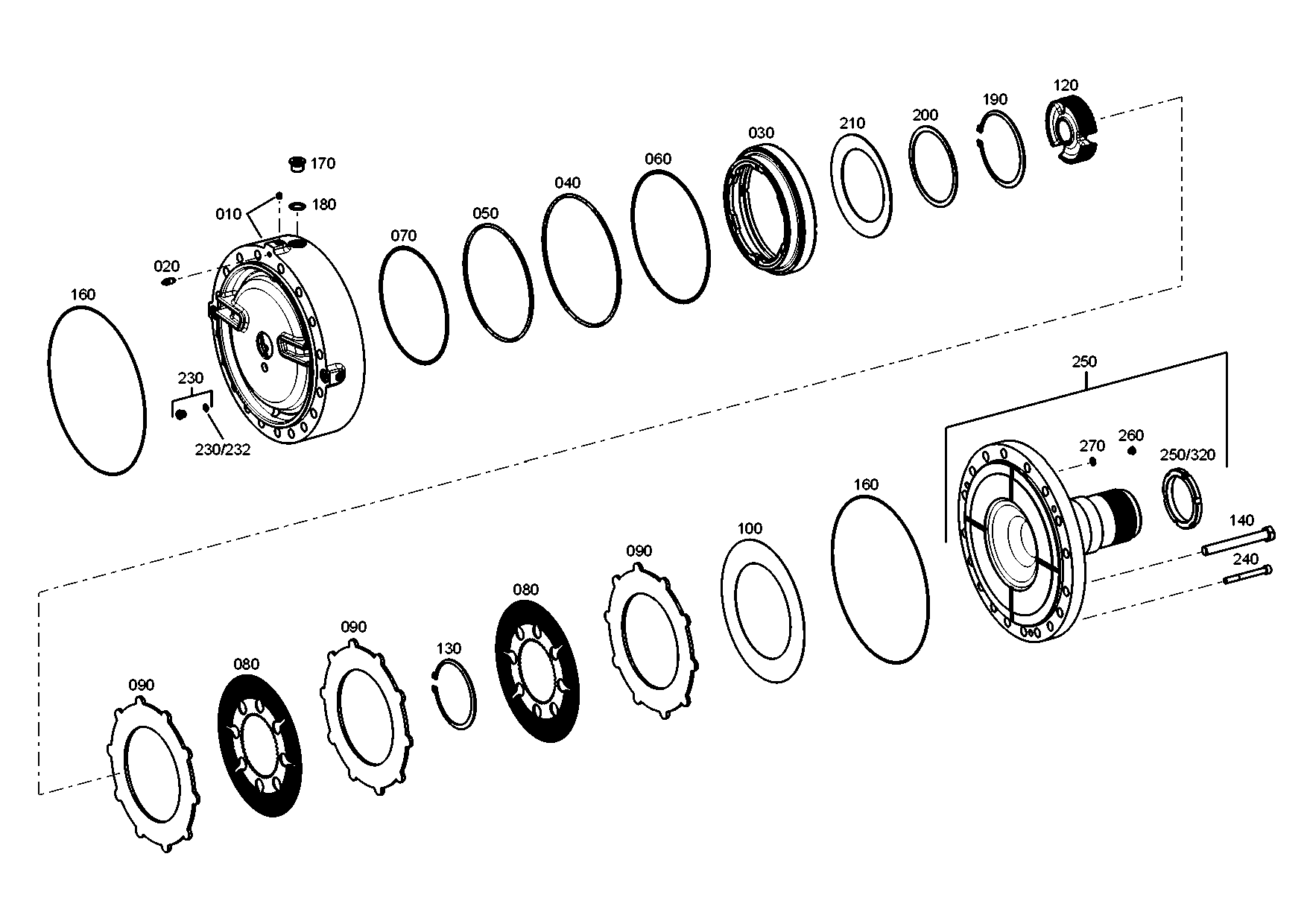 drawing for LIUGONG 85A5264 - INNER CLUTCH DISK (figure 1)