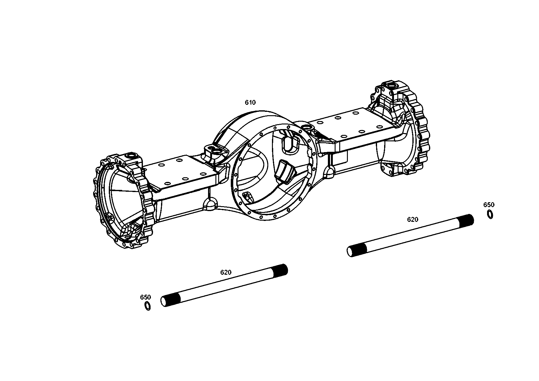drawing for Hyundai Construction Equipment ZGAQ-02708 - SHAFT-STUB (figure 3)