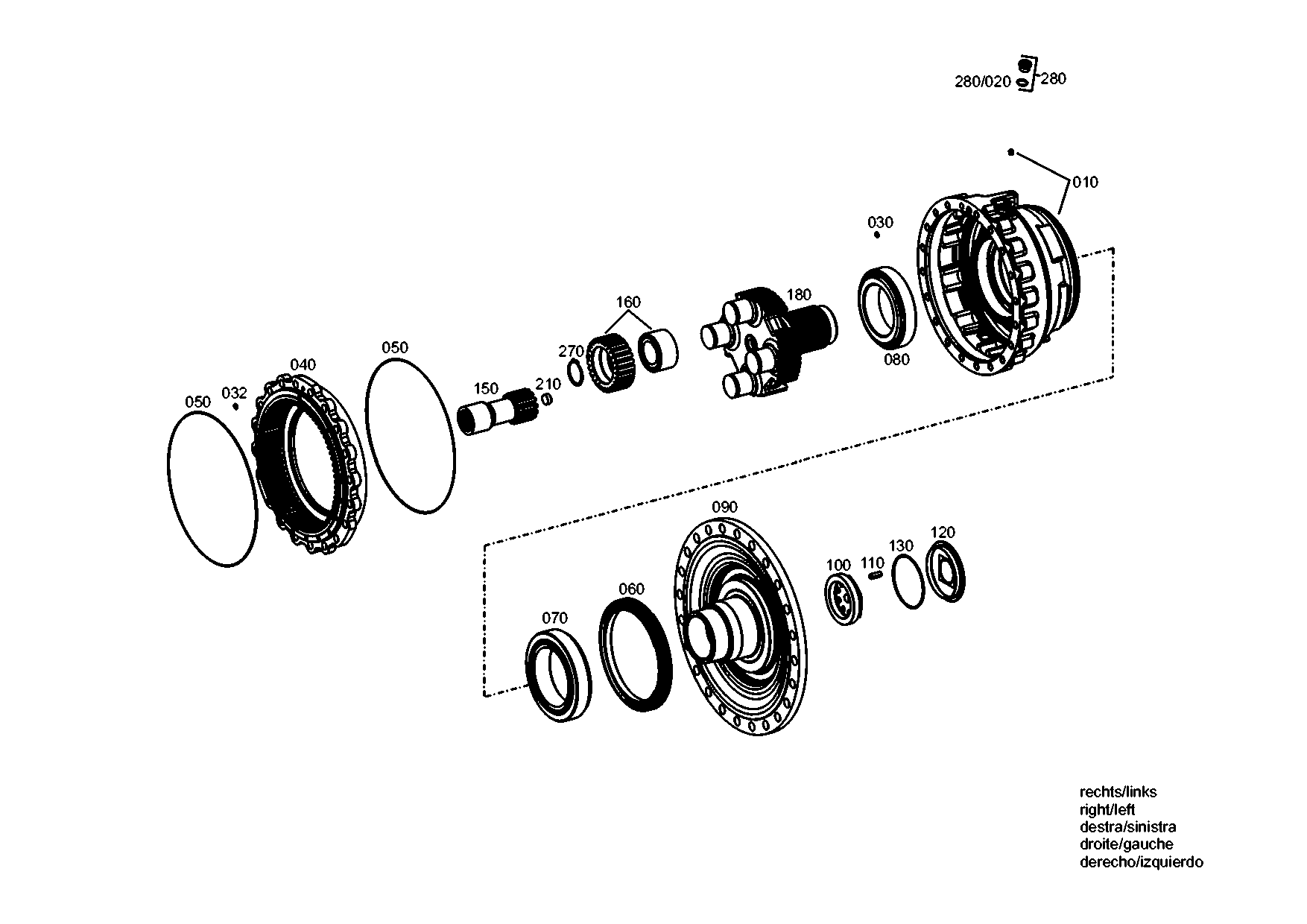 drawing for CNH NEW HOLLAND 84323016 - BRAKE HOUSING (figure 1)