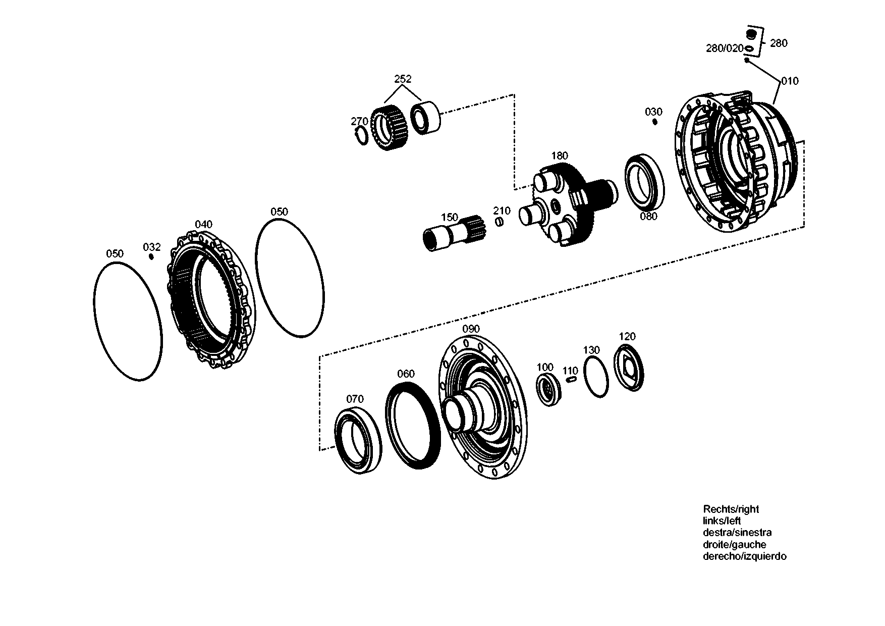 drawing for LIEBHERR GMBH 10032812 - TA.ROLLER BEARING (figure 2)